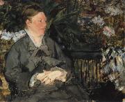Edouard Manet Mme edouard Manet dans la Serre oil painting on canvas
